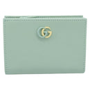 GUCCI Compact Wallet Bifold Wallet Leather Green 790063 Auth 192846M-2