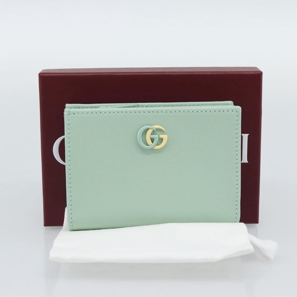GUCCI Compact Wallet Bifold Wallet Leather Green 790063 Auth 192846M