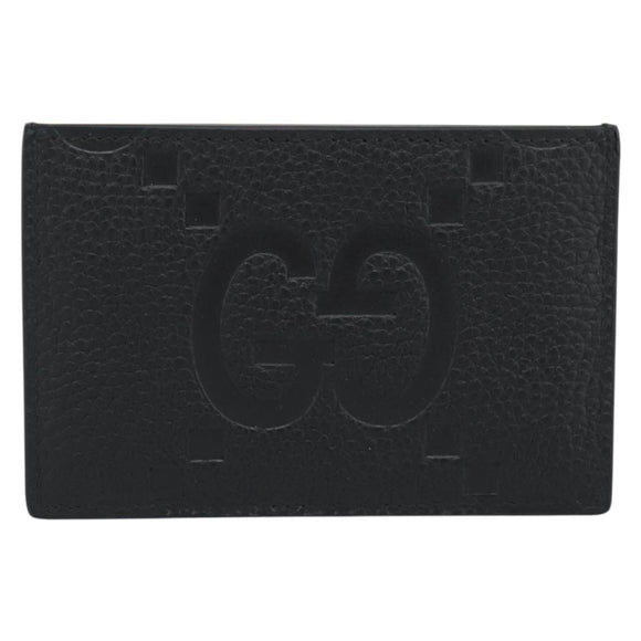GUCCI GuccissimaGG Card Case Black 812681 Auth 192847M