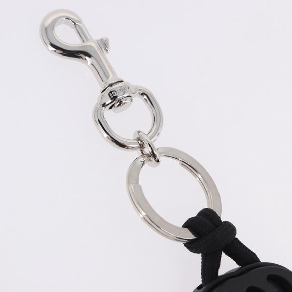 GUCCI Key Holder Metal Black Silver Auth 192848M