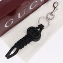 GUCCI Key Holder Metal Black Silver Auth 192848M-8