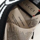 GUCCI Hair Band Polyester White Black Auth 192853M-16