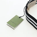 GUCCI Hair Band Polyester White Black Auth 192853M-7