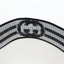 GUCCI Hair Band Polyester White Black Auth 192853M-9