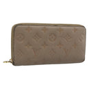 LOUIS VUITTON Monogram Emboss Zippy Wallet Long Wallet Beige M81511 Auth 192854-1
