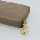 LOUIS VUITTON Monogram Emboss Zippy Wallet Long Wallet Beige M81511 Auth 192854-15
