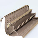 LOUIS VUITTON Monogram Emboss Zippy Wallet Long Wallet Beige M81511 Auth 192854-9