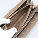 LOUIS VUITTON Monogram Emboss Zippy Wallet Long Wallet Beige M81511 Auth 192854-12