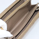 LOUIS VUITTON Monogram Emboss Zippy Wallet Long Wallet Beige M81511 Auth 192854-19