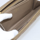 LOUIS VUITTON Monogram Emboss Zippy Wallet Long Wallet Beige M81511 Auth 192854-21