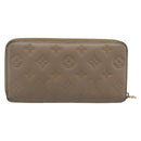 LOUIS VUITTON Monogram Emboss Zippy Wallet Long Wallet Beige M81511 Auth 192854-2