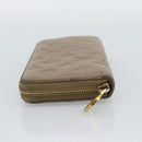 LOUIS VUITTON Monogram Emboss Zippy Wallet Long Wallet Beige M81511 Auth 192854-3