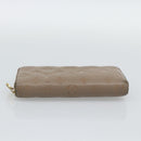 LOUIS VUITTON Monogram Emboss Zippy Wallet Long Wallet Beige M81511 Auth 192854-6