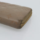 LOUIS VUITTON Monogram Emboss Zippy Wallet Long Wallet Beige M81511 Auth 192854-7