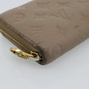 LOUIS VUITTON Monogram Emboss Zippy Wallet Long Wallet Beige M81511 Auth 192854-14