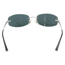 CHANEL COCO Mark Sunglasses Metal Silver Black CC Auth 192855M-3