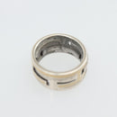 HERMES Move Ash Ring Ag925 Silver Beige Auth 192856M-6