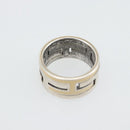 HERMES Move Ash Ring Ag925 Silver Beige Auth 192856M-7