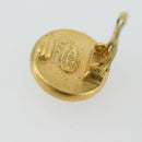 CHANEL Earring Metal Gold Tone Red CC Auth 192857V-11
