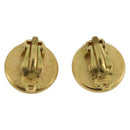 CHANEL Earring Metal Gold Tone Red CC Auth 192857V-3