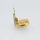 CHANEL Earring Metal Gold Tone Red CC Auth 192857V-5