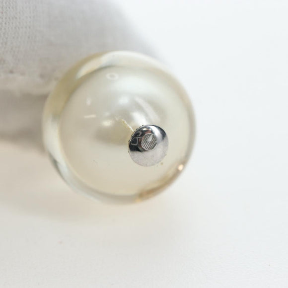 CHANEL Pierce Metal Silver Yellow CC Auth 192858V