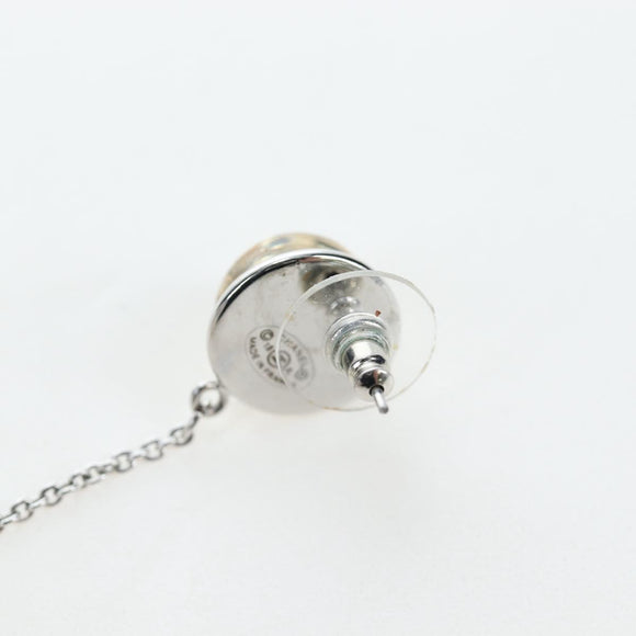 CHANEL Pierce Metal Silver Yellow CC Auth 192858V