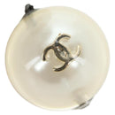 CHANEL Pierce Metal Silver Yellow CC Auth 192858V-2