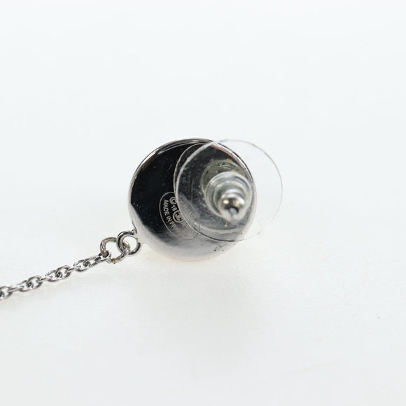 CHANEL Pierce Metal Silver Yellow CC Auth 192858V