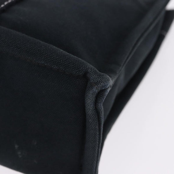 HERMES Fourre Tout PM Hand Bag Canvas Black Silver Auth 192872