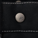 HERMES Fourre Tout PM Hand Bag Canvas Black Silver Auth 192872-14