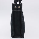 HERMES Fourre Tout PM Hand Bag Canvas Black Silver Auth 192872-5