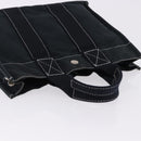 HERMES Fourre Tout PM Hand Bag Canvas Black Silver Auth 192872-6