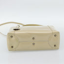 Christian Dior Maris Pearl Tote Bag Patent 2way Champagne Gold Auth 192876A-5