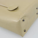 Christian Dior Maris Pearl Tote Bag Patent 2way Champagne Gold Auth 192876A-16