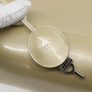 Christian Dior Maris Pearl Tote Bag Patent 2way Champagne Gold Auth 192876A-20