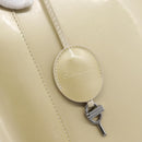 Christian Dior Maris Pearl Tote Bag Patent 2way Champagne Gold Auth 192876A-22