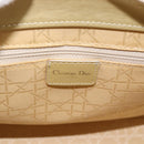 Christian Dior Maris Pearl Tote Bag Patent 2way Champagne Gold Auth 192876A-26