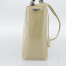 Christian Dior Maris Pearl Tote Bag Patent 2way Champagne Gold Auth 192876A-3