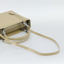 Christian Dior Maris Pearl Tote Bag Patent 2way Champagne Gold Auth 192876A-8