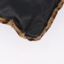 LOEWE Hand Bag Harako leather Black Leopard Auth 192879A-15