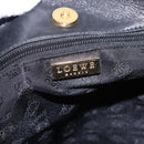 LOEWE Hand Bag Harako leather Black Leopard Auth 192879A-10