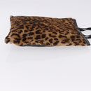LOEWE Hand Bag Harako leather Black Leopard Auth 192879A-3