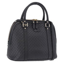 GUCCI Micro GG Canvas Guccissima Bag Leather 2way Outlet Black Auth 192880V-1