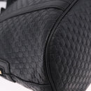 GUCCI Micro GG Canvas Guccissima Bag Leather 2way Outlet Black Auth 192880V-14