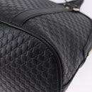 GUCCI Micro GG Canvas Guccissima Bag Leather 2way Outlet Black Auth 192880V-15