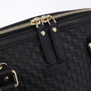 GUCCI Micro GG Canvas Guccissima Bag Leather 2way Outlet Black Auth 192880V-16