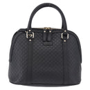 GUCCI Micro GG Canvas Guccissima Bag Leather 2way Outlet Black Auth 192880V-2