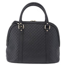 GUCCI Micro GG Canvas Guccissima Bag Leather 2way Outlet Black Auth 192880V-3