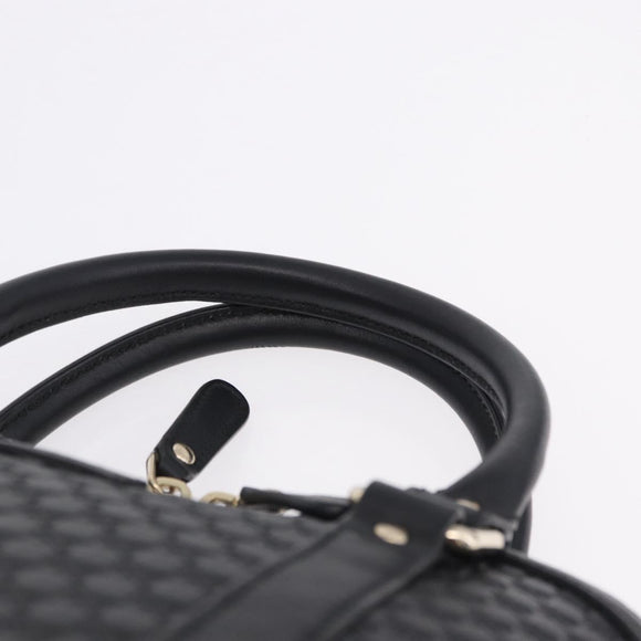 GUCCI Micro GG Canvas Guccissima Bag Leather 2way Outlet Black Auth 192880V